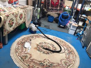 Rug cleaning in the workshop
